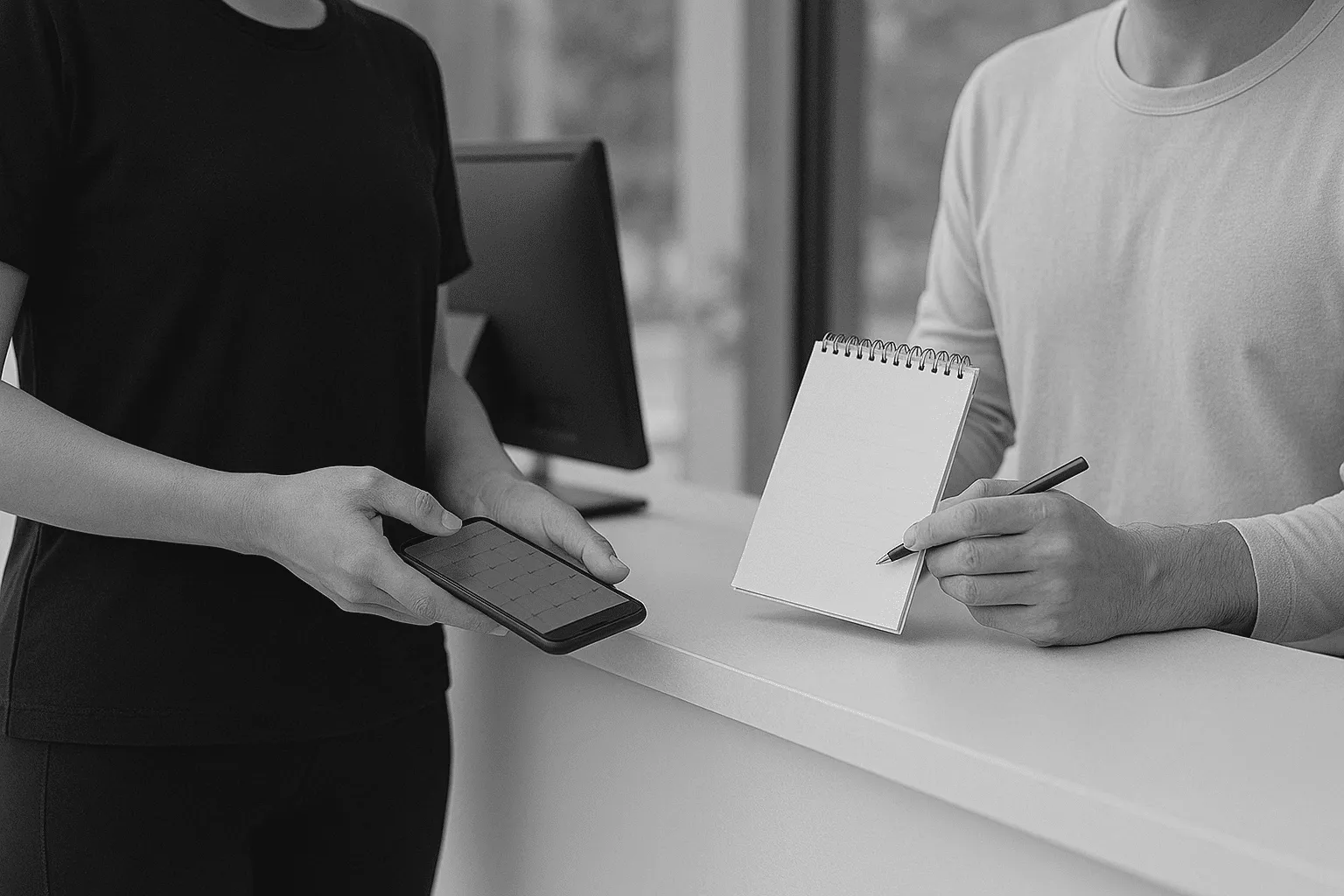 ③終わりましたら次回の予約を取りご帰宅して頂きます。